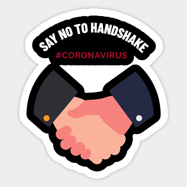 Say No to Handshake Sticker by Waqasmehar